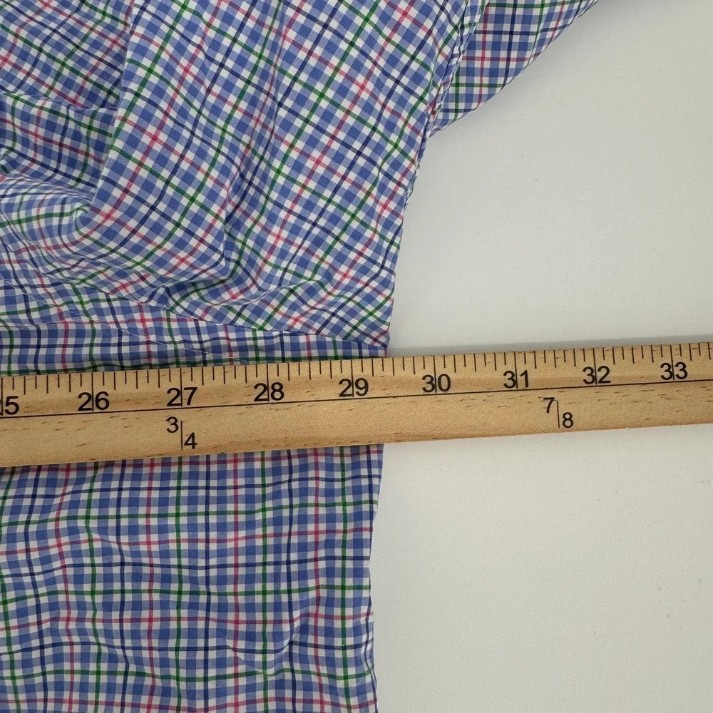 Polo‎ Ralph Lauren Men 2XB Big Plaid Button Down Shirt Blue Green Pink LS